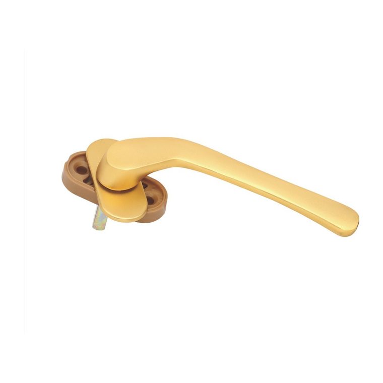 Lever handle with curved grip and square spindle