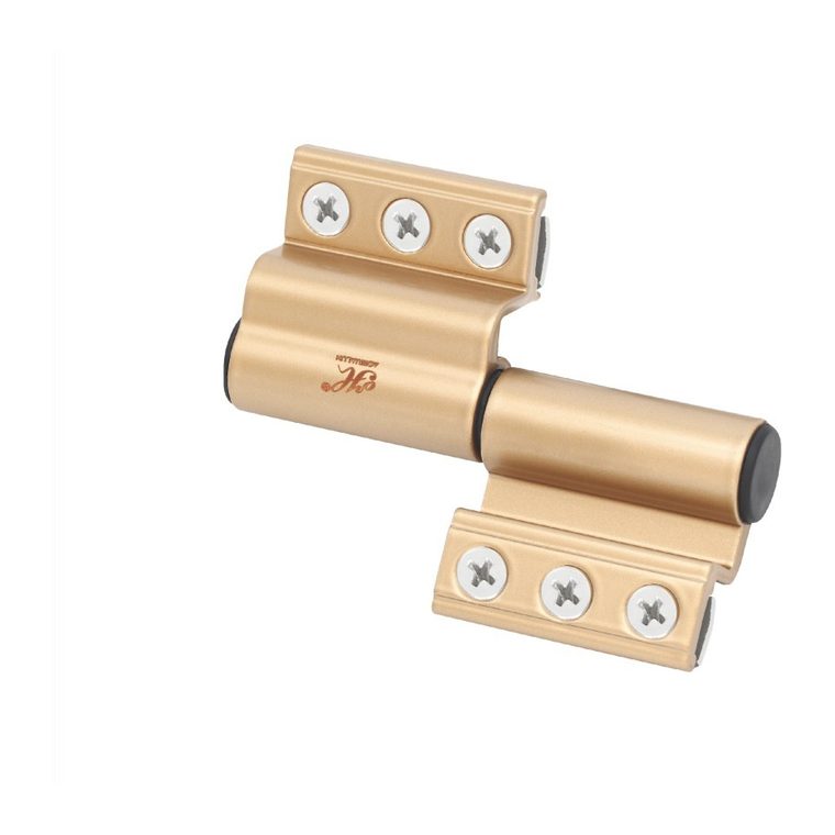 Large euro-profile door hinge with stainless steel press plate